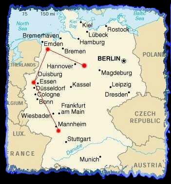 Der n#chste rote Punkt markiert Heidelberg